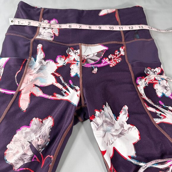 Athleta Floral Salutation Leggings Women Magnolia Stash Pockets Athletic Pants - Picture 5 of 15